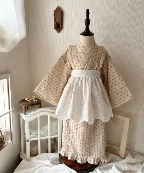 retro kids yukata《dia flower》