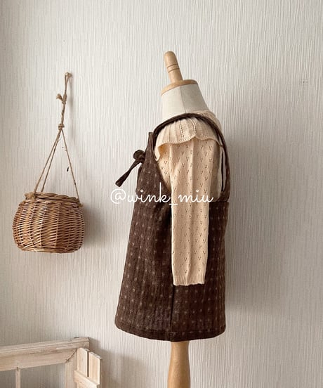 retro dot wool jumper skirt