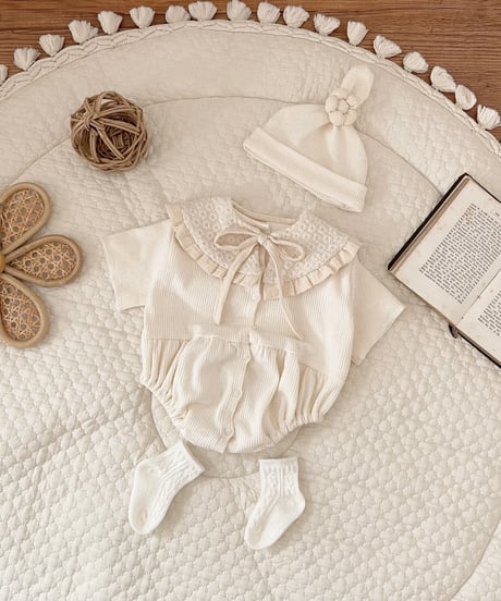 ceremony lib knit pumpkin rompers