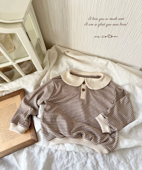 gauze colour stripe lib knit
