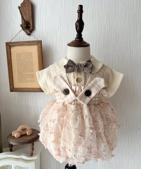 pinky flower tulle omekashi dress