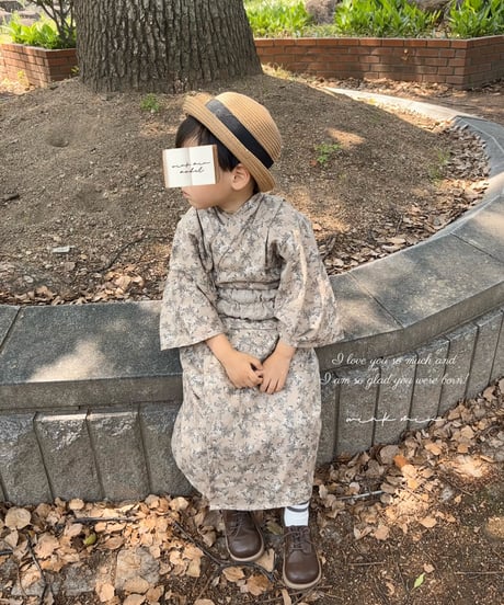 retro kids yukata (sick rose)