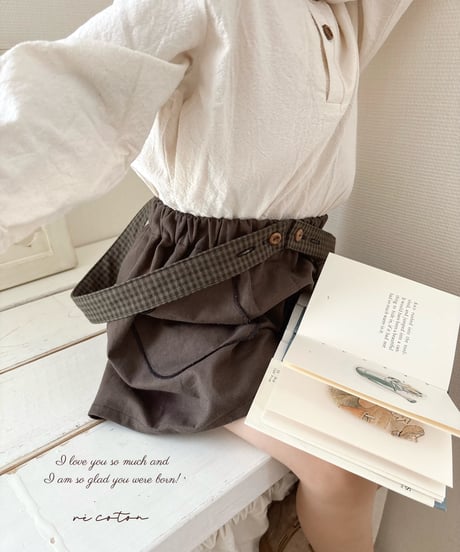 big pocket half pants《chocolate》