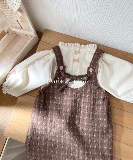 retro dot wool jumper skirt
