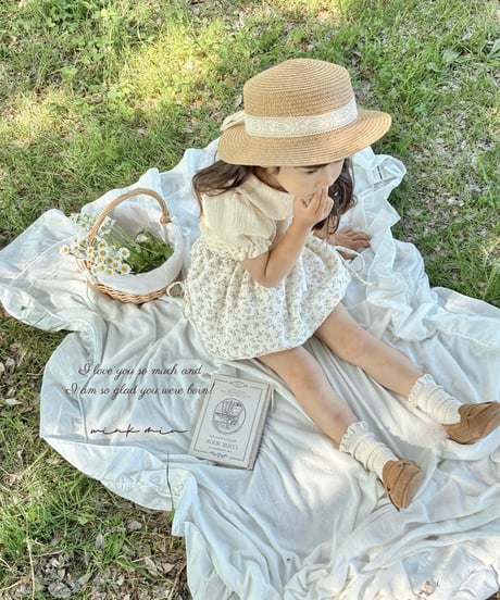 side lace up balloon skirt《french flower》
