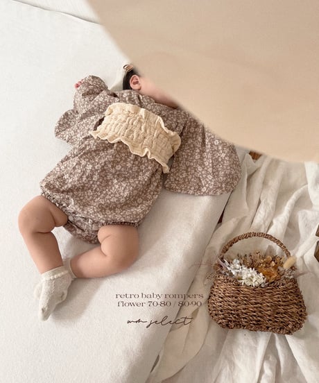 retro baby yukata rompers (flower)