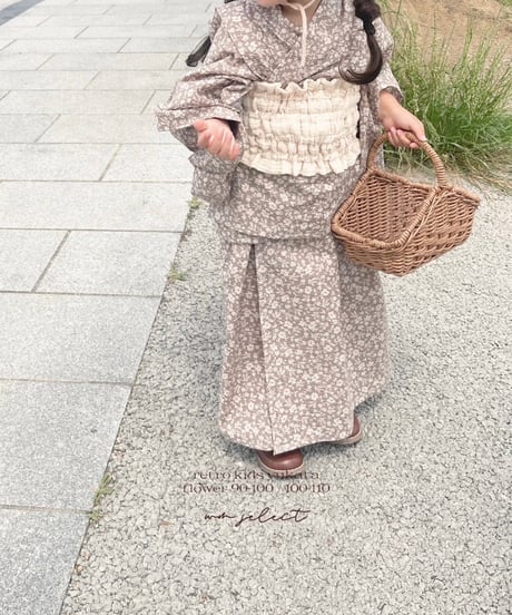 retro kids yukata (flower)