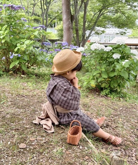 retro kids jinbei《retro tartan》