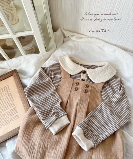 gauze colour stripe lib knit