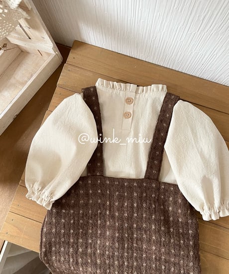 retro dot wool jumper skirt