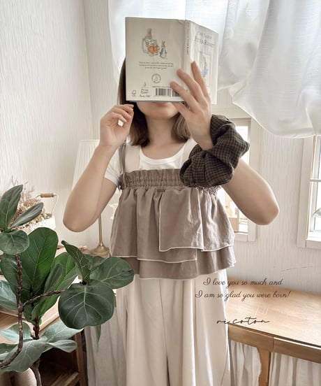 layered frill bustier《greige》