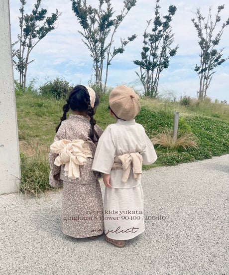 retro kids yukata (gingham)
