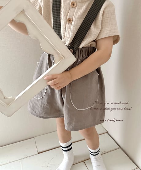 big pocket half pants《greige》