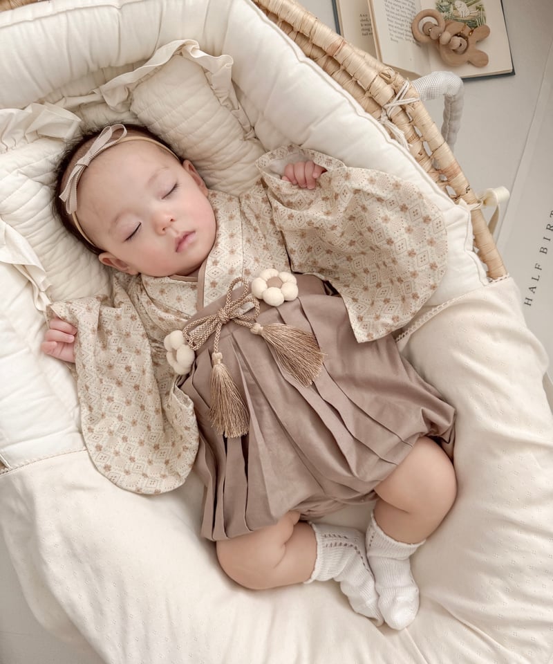 retro baby hakama waist flower 《dia retro flowe