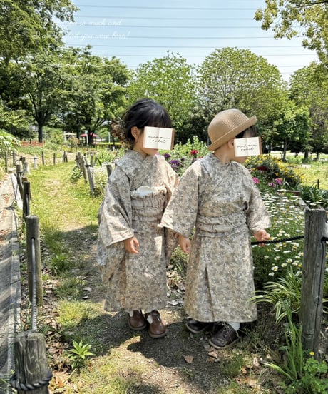 retro kids yukata (sick rose)