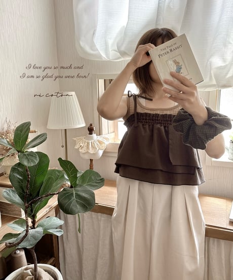 layered frill bustier《chocolate》