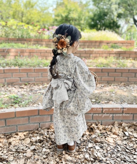 retro kids yukata (sick rose)