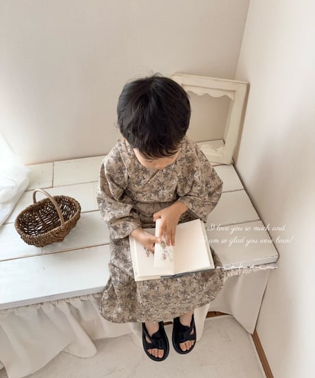 retro kids yukata (sick rose)