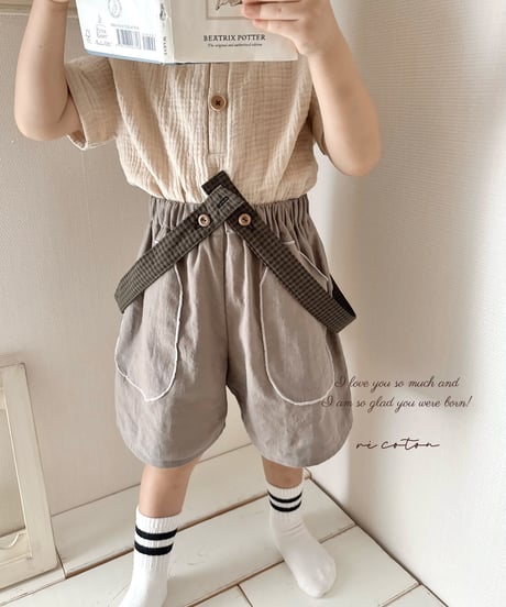 big pocket half pants《greige》
