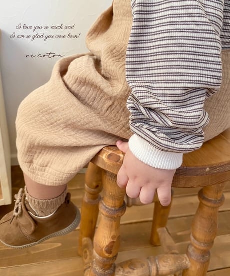 gauze colour stripe lib knit