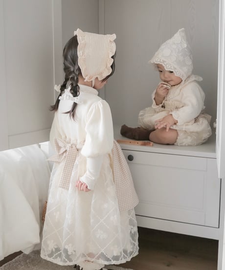 lib knit docking organdy onepiece