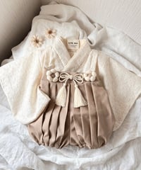 retro baby hakama waist flower 《embroidery flower×biscuit moca》