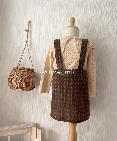 retro dot wool jumper skirt