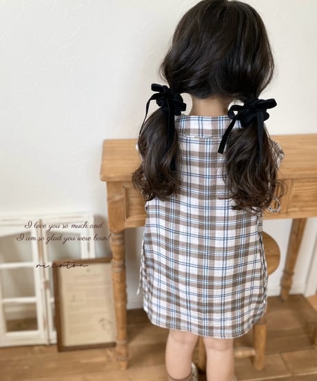 retro tartan shirt onepiece