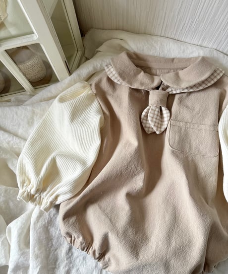 vest like knit sleeve rompers