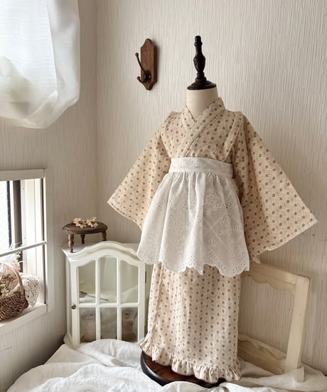 retro kids yukata《dia flower》