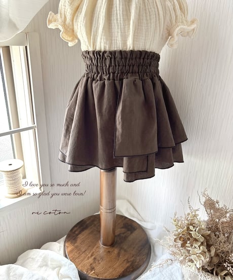 layered frill culotte《chocolate》