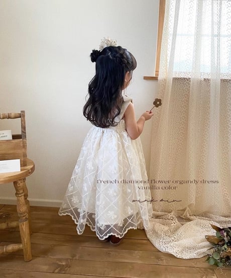 french diamond flower organdy dress