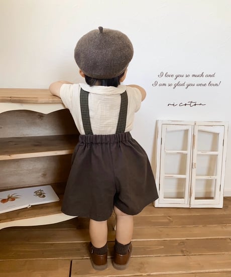 big pocket half pants《chocolate》