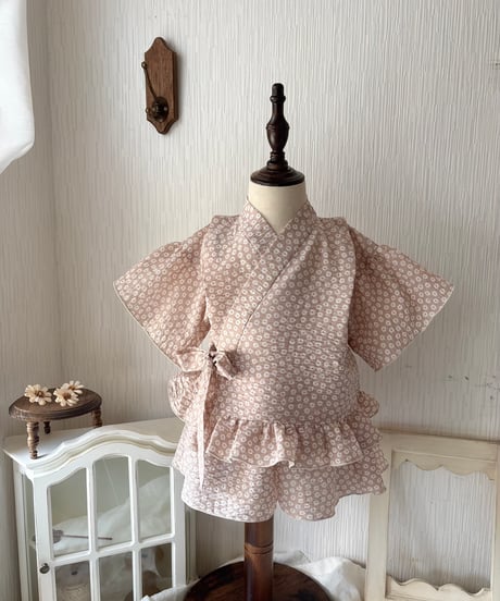 retro kids jinbei《petit flower》