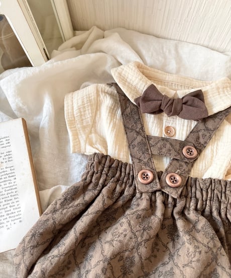 strap design pumpkin salopette《antique bouquet》