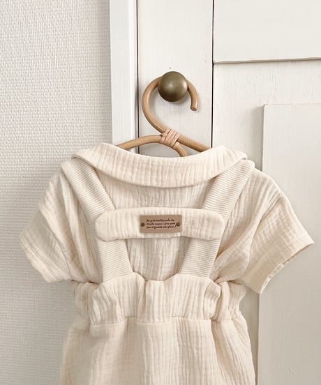 round collar w gauze tops 《milk/short sleeve》