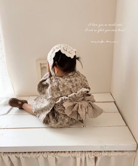 retro kids yukata (pumpkin pants/sick rose)