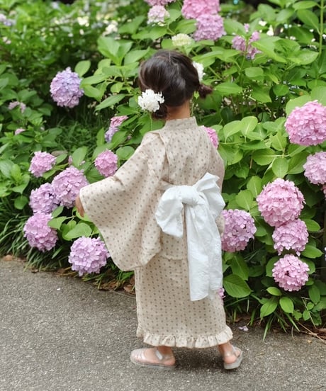 retro kids yukata《dia flower》