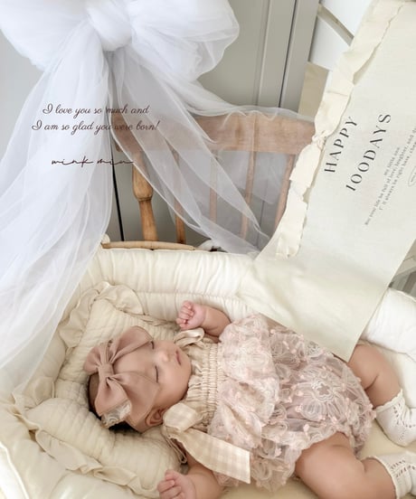 pinky flower tulle rompers dress