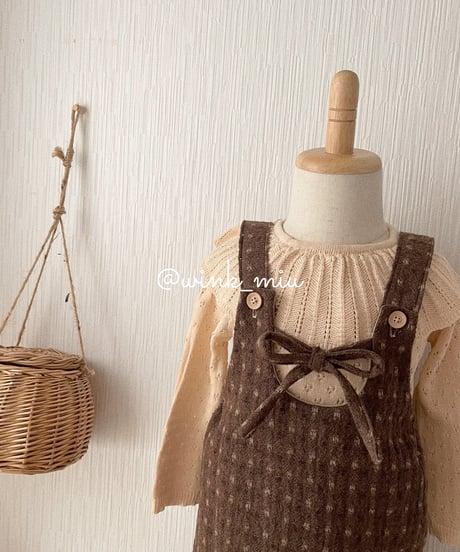 retro dot wool jumper skirt