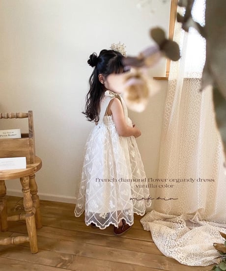 french diamond flower organdy dress