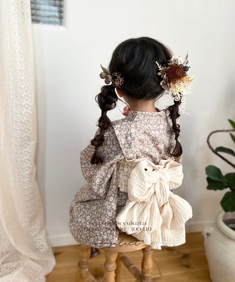 retro kids yukata (flower)