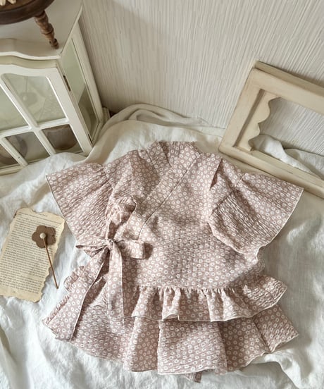 retro kids jinbei《petit flower》
