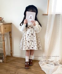 【ラスト販売】antique flower vest onepiece