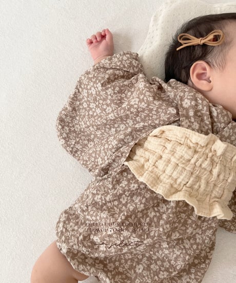retro baby yukata rompers (flower)