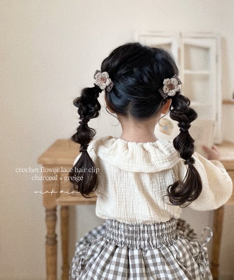 crochet flower lace hair clip