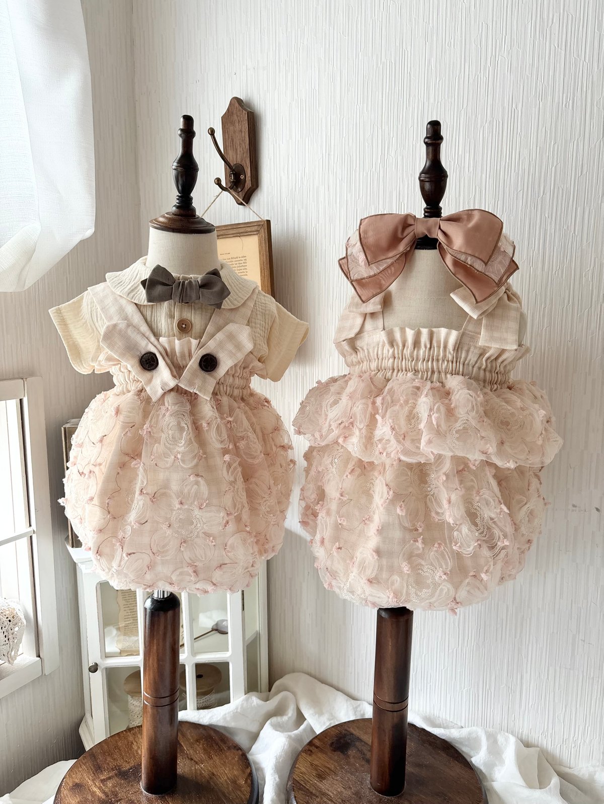 winkmiu rompers dress 80 ロンパース+リボンヘアバンド pinky flower tulle rompers dress | wink miu