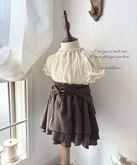 layered frill culotte《chocolate》