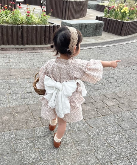 retro kids jinbei《petit flower》