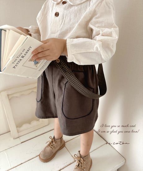 big pocket half pants《chocolate》